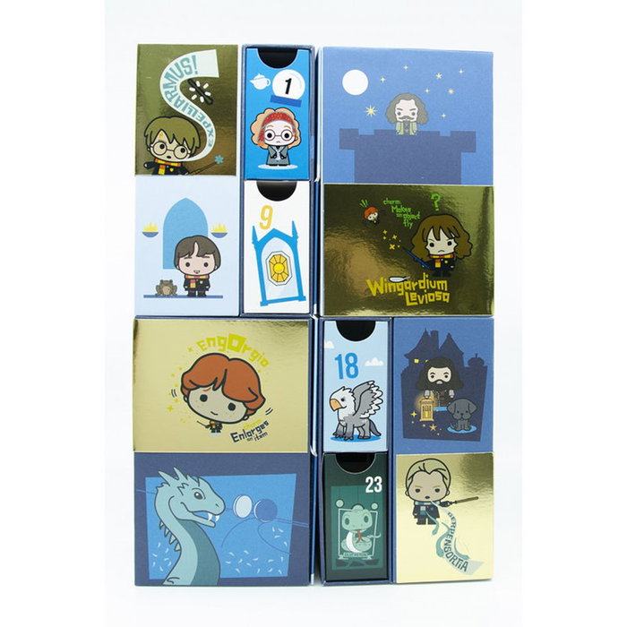 Calendrier de l'Avent Harry Potter Officiel – Peluches, Insignes, Stickers & Porte-clés – Cadeau de Noël Magique