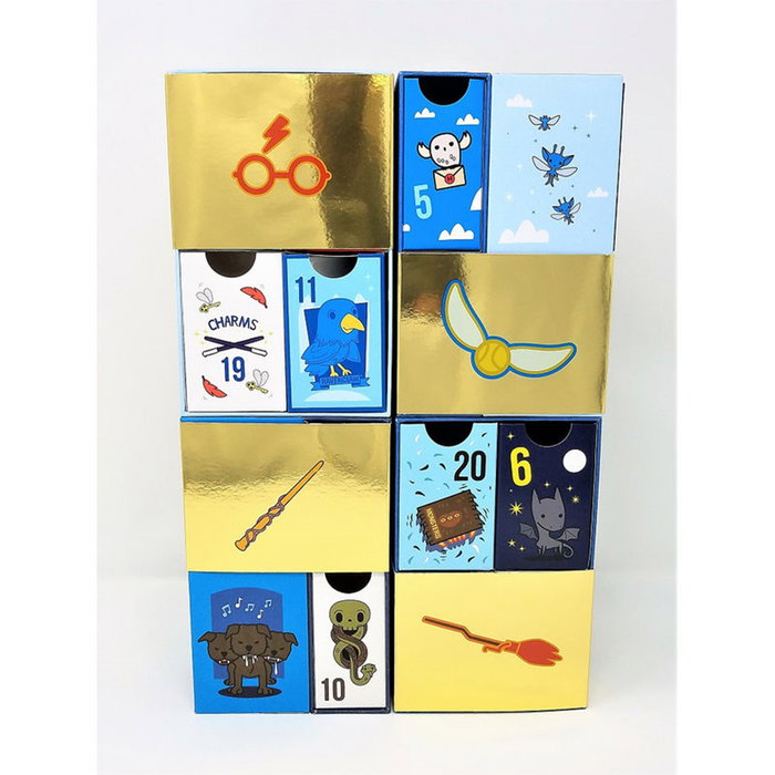 Calendrier de l'Avent Harry Potter Officiel – Peluches, Insignes, Stickers & Porte-clés – Cadeau de Noël Magique