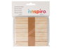 Innspiro Bâtonnets de polo en bois naturel 114x10x2mm, 50 unités