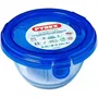 Pyrex 1451032 - Boîte de conservation ronde en verre borosilicate thermorésistant avec couvercle étanche - Ø 11 cm (200 ml)