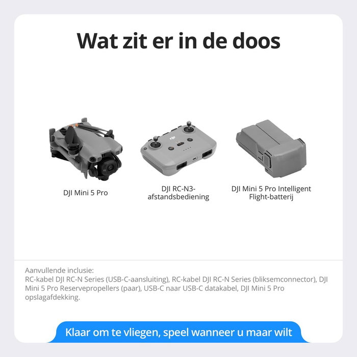 DJI Mini 5 Pro - Caméra 4K, Capteur CMOS 1 pouce, Gris