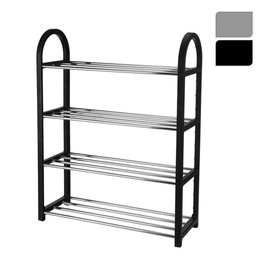 Storage Solutions Porte-chaussures avec 4 étagères métalliques 50x65x19cm Couleurs assorties