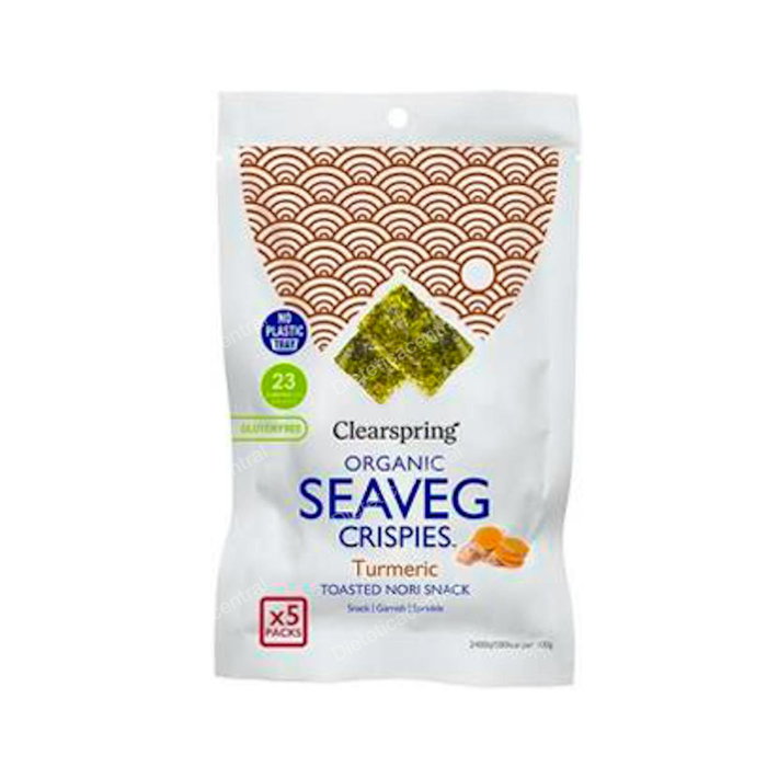 CLEARSPRING Alga Nori Multipack Snack avec Curcuma 5 sachets de 4g CLEARSPRING Alga Nori Multipack Snack avec Curcuma 5 sachets de 4g