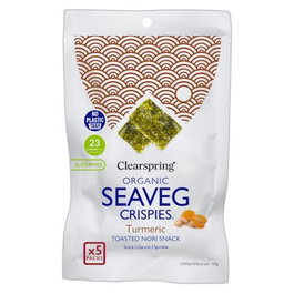 CLEARSPRING Alga Nori con Curcuma Multipack Snack 5uds x 4g