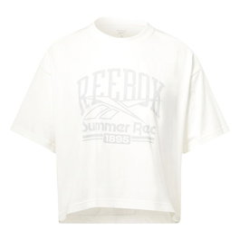 T-shirt à manches courtes femme Reebok Graphic Logo Blanc S