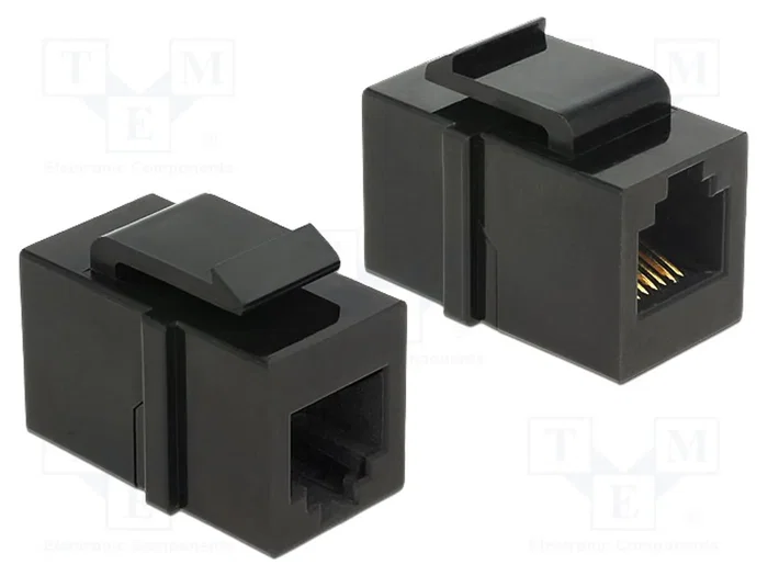 DELOCK Connecteur RJ Keystone RJ12 noir Cat 3 DELOCK Connecteur RJ Keystone RJ12 noir Cat 3
