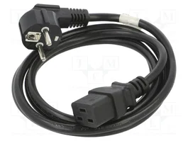 LANBERG Câble d'alimentation CEE 7/7 vers IEC C19 femelle, 1,8m, noir