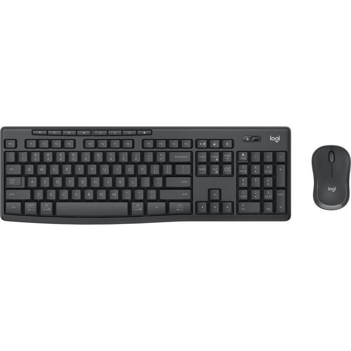 clavier et souris Logitech MK370 Graphite Acier Espagnol Qwerty
