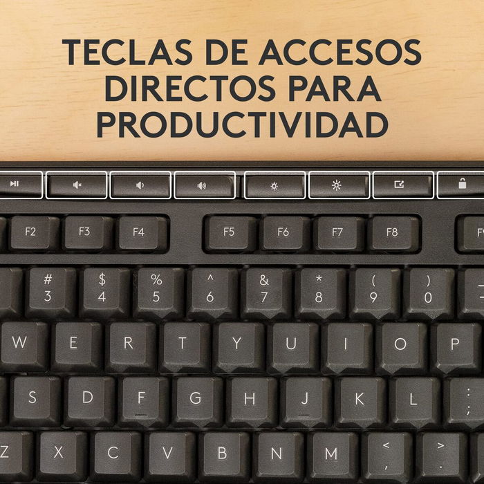 clavier et souris Logitech MK370 Graphite Acier Espagnol Qwerty