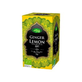 ARTEMIS BIO Infusion Gingembre et Citron sans théine, 20 filtres