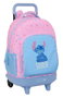Safta Sac à dos grand avec roues compact et amovible Stitch modèle Bright 33x45x22 cm, pour enfants à partir de 36 mois