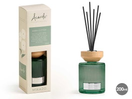 Acorde Mikado Redondo Warm Cotton 200 ml - Diffuseur à huile parfumée, bois naturel, 7x24x7 cm (Set de 8)