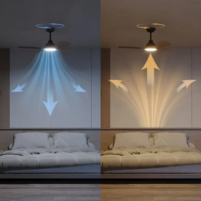 Philips Olas Ventilateur de plafond à pales fixes diamètre 106 cm couleur noir et bois avec moteur CC, LED intégrée et télécommande
