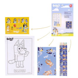 CERDÁ Set de papeterie coloriable Bluey - Taille : 21,5 x 13 x 1 cm