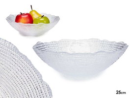 Vivalto Bowl Cristal Infinity 25 cm Transparent pour vaisselle (Set de 6)