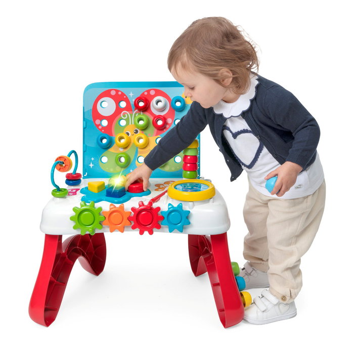 Chicco Table d'activités bilingue Art & Craft 00011550000040 - Tableau éducatif électronique avec pinceau et formes lumineuses