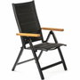 Fieldmann FDZN 5017 Chaise de jardin relaxante réglable, Noir