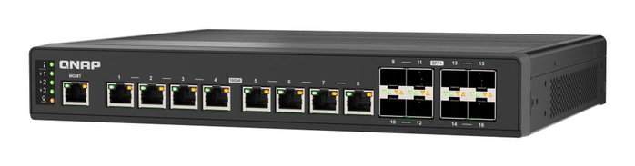 Qnap QSW-IM3216-8S8T Switch Géré L2 16 Ports 10GbE RJ45/SFP+ Industriel Sans Ventilateur