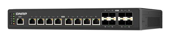 Qnap QSW-IM3216-8S8T Switch Géré L2 16 Ports 10GbE RJ45/SFP+ Industriel Sans Ventilateur