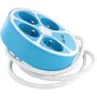 Chacon 4X16A - Multiprise circulaire design avec 2 ports USB-A, interrupteur et cordon de 1,5 m - Bleu