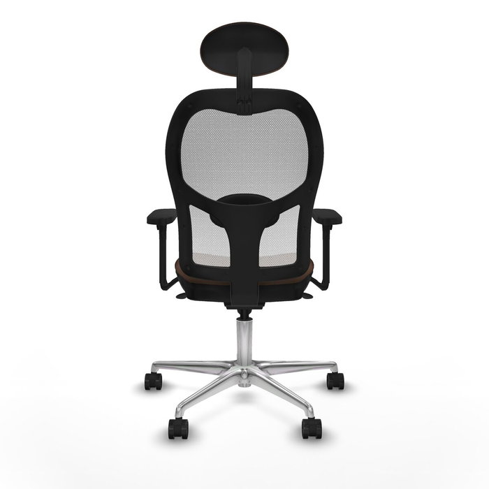 Piqueras y Crespo 3D086N1 Chaise de Bureau avec Appui-tête Blanc Brun foncé Piqueras y Crespo 3D086N1 Chaise de Bureau avec Appui-tête Blanc Brun foncé