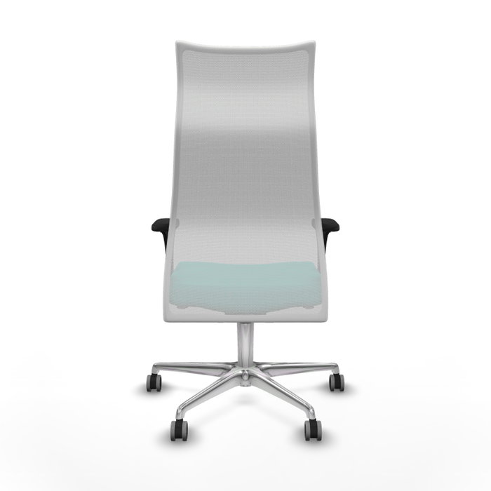 Piqueras Y Crespo Fauteuil Albacete Turquoise et Blanc avec Mécanisme Synchrone et Base Aluminium Piqueras Y Crespo Fauteuil Albacete Turquoise et Blanc avec Mécanisme Synchrone et Base Aluminium