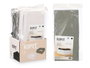 Kipit Boîte de Rangement Pliable 28x28x13 cm en Tissu Non Tissé et Carton, Blanc/Gris/Noir (Set de 24)