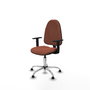 PIQUERAS Y CRESPO Chaise de bureau Algarra, tissu marron, base chromée