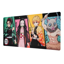 ERIK Tapis de souris gaming Demon Slayer Kimetsu no Yaiba - 80 x 35 cm - Surface textile imperméable, bords renforcés, base en caoutchouc antidérapante