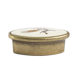 GIUSTI Modèle Oasis - Tirador y Pomo Porcelana Ivoire/Bronze