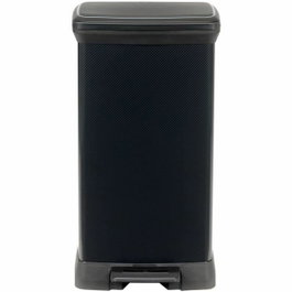 Curver Decobin Poubelle à pédale 50 L Noir carbone