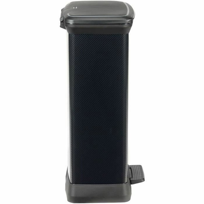 Curver Decobin Poubelle à pédale 50 L Noir carbone