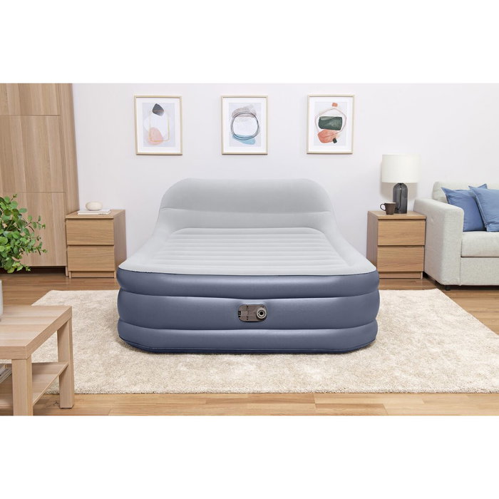 Bestway Matelas Gonflable Double avec Tête de Lit et Pompe Intégrée Bestway Matelas Gonflable Double avec Tête de Lit et Pompe Intégrée