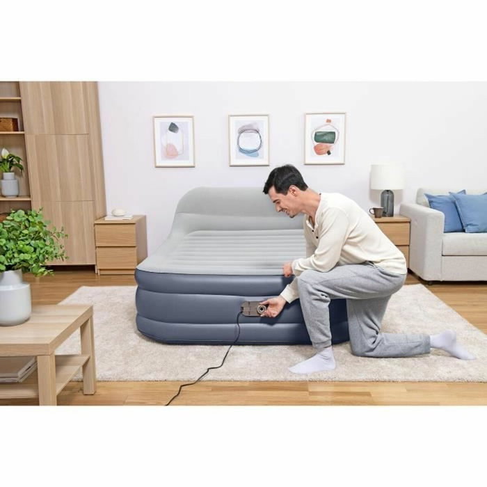 Bestway Matelas Gonflable Double avec Tête de Lit et Pompe Intégrée Bestway Matelas Gonflable Double avec Tête de Lit et Pompe Intégrée