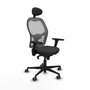Piqueras y Crespo Chaise de Bureau avec Appui-tête 3D036G1 Noir