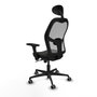 Piqueras y Crespo Chaise de Bureau avec Appui-tête 3D036G1 Noir
