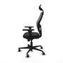 Piqueras y Crespo Chaise de Bureau avec Appui-tête 3D036G1 Noir
