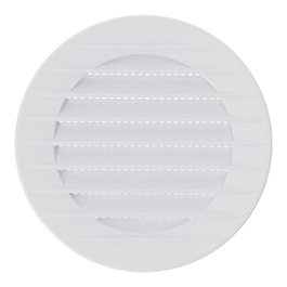 Edm Rejilla de ventilación redonda empotrable avec moustiquère ø80mm blanche