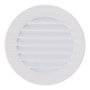 Edm Grille de ventilation ronde encastrable avec moustiquaire ABS blanc Ø80mm