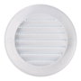 Edm Grille de ventilation ronde encastrable avec moustiquaire ABS blanc Ø80mm