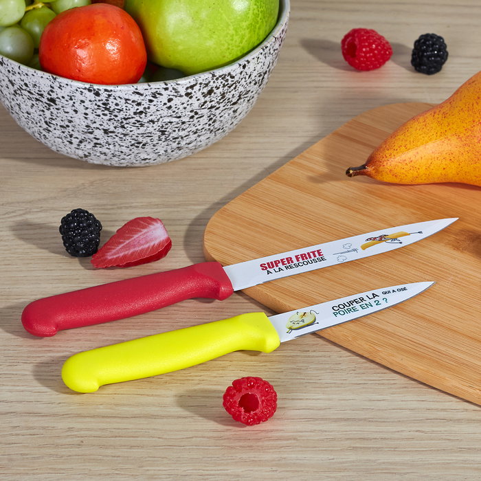 Cook Concept Jeu de 2 couteaux en acier inoxydable Ludique