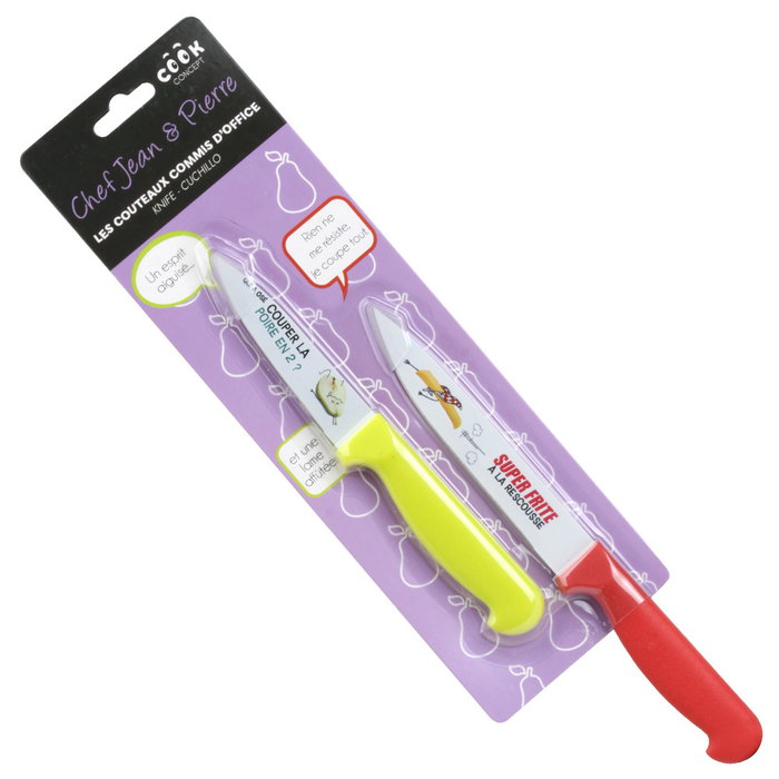 Cook Concept Jeu de 2 couteaux en acier inoxydable Ludique