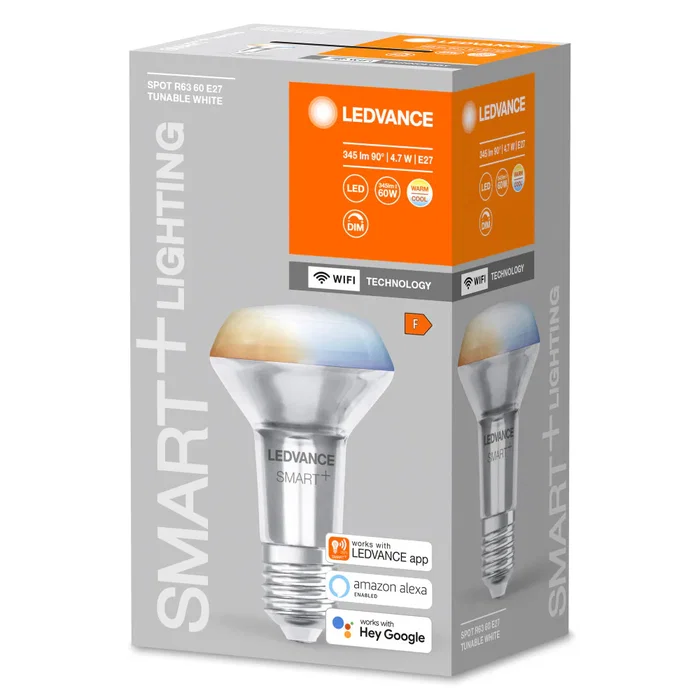 Ledvance SMART+ LED Ampoule Connectée WiFi E27 4.7 W 345 lm Blanc Ajustable 2700-6500 K Gradable