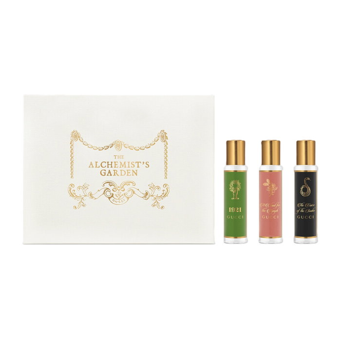 Gucci Coffret The Alchemist's Garden - The Voice Of The Snake 15 ml + 1921 15 ml + A Chant for the Nymph 15 ml Eau de Parfum Femme Gucci Coffret The Alchemist's Garden - The Voice Of The Snake 15 ml + 1921 15 ml + A Chant for the Nymph 15 ml Eau de Parfum Femme