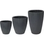 Garden ID Pot de fleurs FANCY 40 x 42 cm Anthracite, écoconçu en plastique recyclé, résistant au gel et aux UV pour jardin, balcon ou intérieur