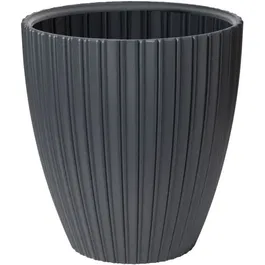 Garden ID Pot de fleurs FANCY 40 x 42 cm Anthracite, écoconçu en plastique recyclé, résistant au gel et aux UV pour jardin, balcon ou intérieur