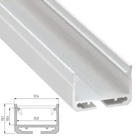 Siledia Profil Aluminium Anodisé Argenté 2.02M