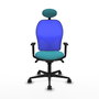 Piqueras y Crespo Chaise de Bureau Jorquera 1D036N1 Turquoise et Bleu