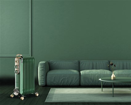 Ariete 838/14 Radiateur à huile Vintage 9 éléments vert - Design années 50 avec 4 roues et 3 niveaux de puissance