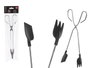 Kinvara Pinza de Cuisine en Acier et Nylon Noir 33 x 5 x 9 cm (Set de 24)